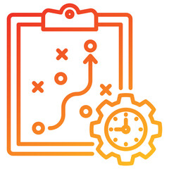 Poster - Project Plan Line Gradient Icon