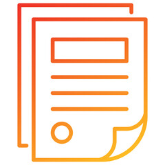 Poster - Document Line Gradient Icon