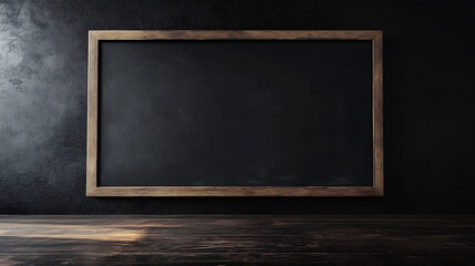 Aufkleber - Blank black blackboard on black wall