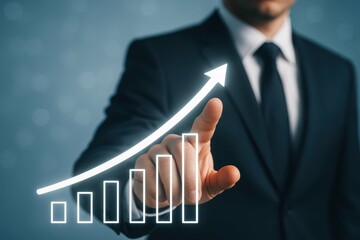 Poster - Business Growth Concept with Simple Graph and Professional Touch