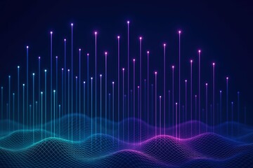 Poster - Futuristic Data Flow Visualization in a Simple and Elegant Design