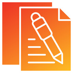 Poster - Edit Document Glyph Gradient Icon