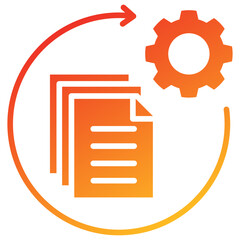 Aufkleber - Batch Processing Glyph Gradient Icon