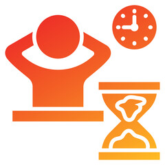 Poster - Procrastinating Glyph Gradient Icon