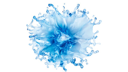 Poster - Blue water splash isolated on white background