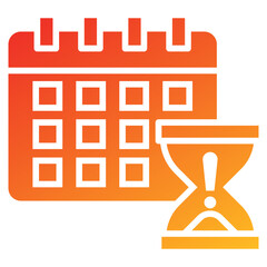 Poster - Deadline Glyph Gradient Icon