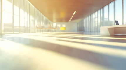 Poster - Blurred view of a modern open space office the dynamic environment of a contemporary workplace