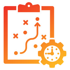 Poster - Project Plan Glyph Gradient Icon