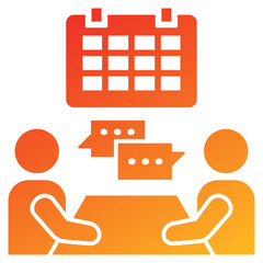 Poster - Meeting Glyph Gradient Icon