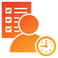 Poster - Self Discipline Glyph Gradient Icon