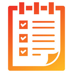 Aufkleber - To Do List Glyph Gradient Icon