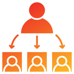 Poster - Delegate Glyph Gradient Icon
