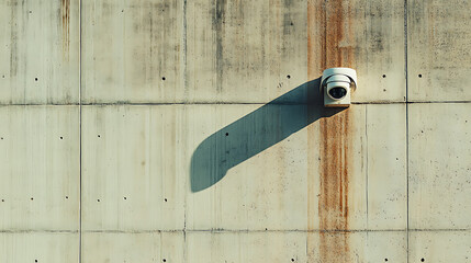 Poster - Cctv camera on a corporate building exterior wall