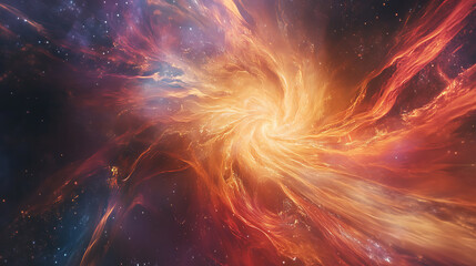 Fototapete - Colorful lighthearted abstract light vortex background