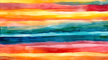 Fototapete - Colorful watercolor stripes background