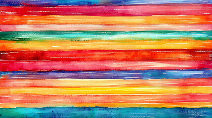 Poster - Colorful watercolor stripes background