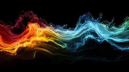 Fototapete - Colorful wave graph