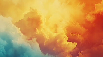Fototapete - Colourful abstract cloud background in a painted style, imagination and creativity fantasy backdrop