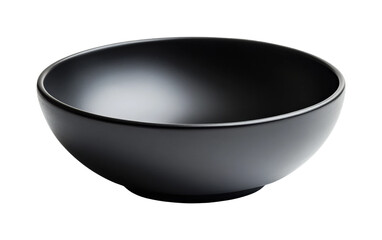 Elegant black bowl display kitchen product isolated on transparent background, png