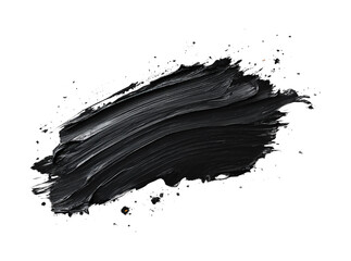Wall Mural - Dynamic black brush stroke digital creation abstract isolated on transparent background, png