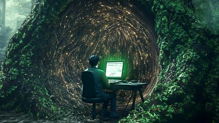 Poster - Exploring the Depths of Internet Life in a Virtual Reality Setting Generative AI