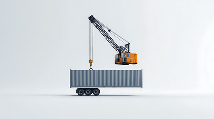 Poster - 3d rendering of a shipping container isolated on white background