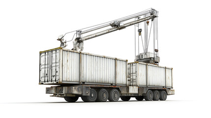 Aufkleber - 3d rendering of a shipping container isolated on white background