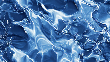 Poster - A blue and white pattern in a square background
