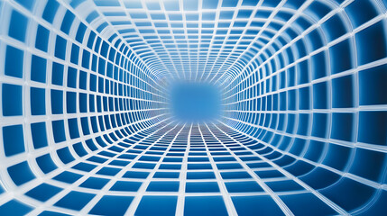 Poster - A blue and white pattern in a square background