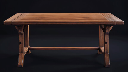 Poster - A brown wooden table