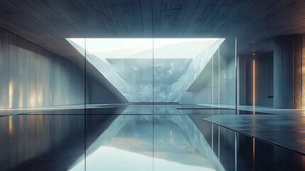 Poster - A large glass conference room