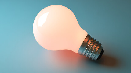 Aufkleber - A light bulb with a digital technology and innovation concept on a blue background