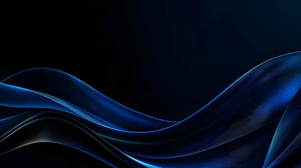 Poster - Abstract Blue Wave Design With Glowing Dots