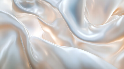 Poster - Abstract background of white silk or satin