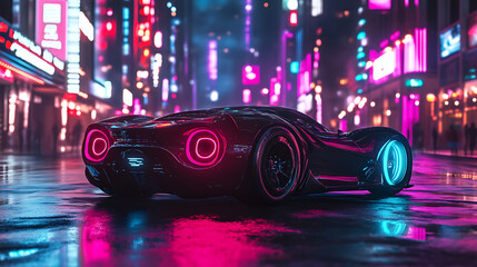 Poster - Futuristic electric car