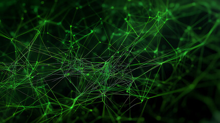 Aufkleber - Green lines in motion on a black background