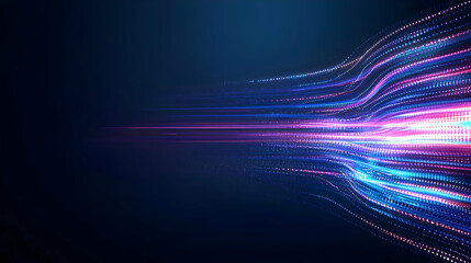 Poster - Abstract Glowing Data Stream Design