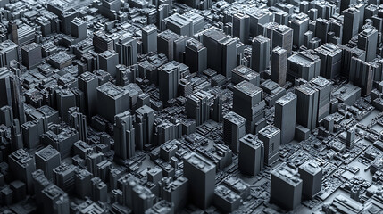 Poster - Images of parts of a modern city, 3d illustration