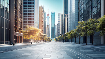 Poster - images of parts of a modern city, 3d illustration