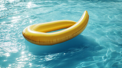 Poster - Inflatable banana swimming pool float, summer vacation