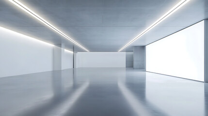 Leinwandbilder - Interior of photo studio with lighting equipment and white wall background