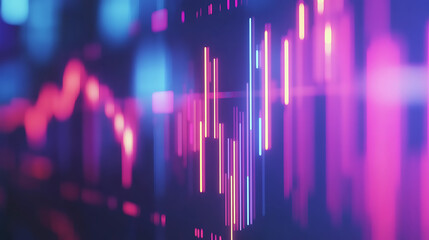 Leinwandbilder - Minimalist chart or graph with arrow, rising stock market or rise of economy