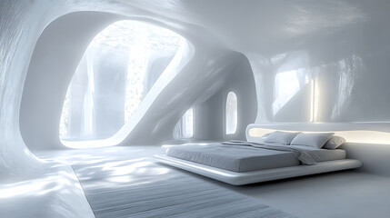 Poster - Minimalist interior design of modern bedroom