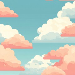 Leinwandbilder - Soft clouds drift across a serene gradient sky creating an airy atmosphere during a peaceful day
