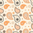 © Olena - Petal decoration a flat scrap. Designer tiled as paisley geometric. Artistic fantasy with simple detailed.