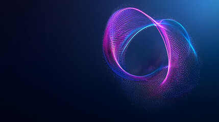 Poster - Abstract Digital Design With Glowing Particles