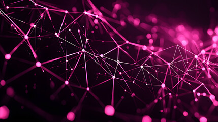 Poster - Dynamic neural network connections digital environment abstract graphic art futuristic concept vibrant flow design