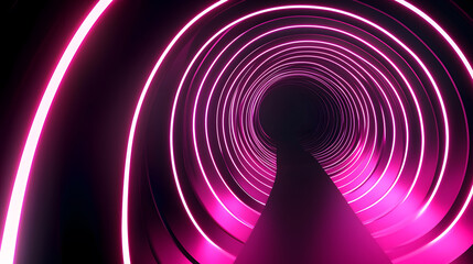 Poster - Augmented reality experience without devices virtual tunnel digital art futuristic setting immersive design