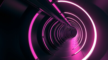 Poster - Futuristic tunnel experience virtual reality art show digital exhibition urban space immersive viewpoint conceptual design