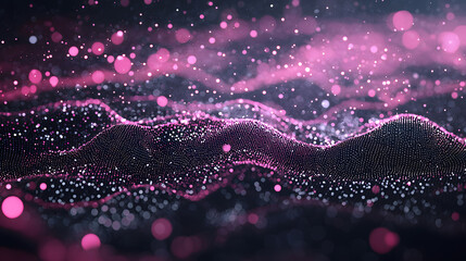 Poster - Visualizing blockchain cybersecurity and encryption abstract data waves digital realm infographic style futuristic perspective